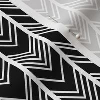 Black Chevron - herringbone