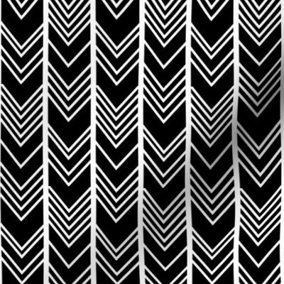 Black Chevron - herringbone