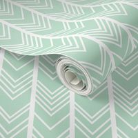 Mint Chevron - Mint herringbone