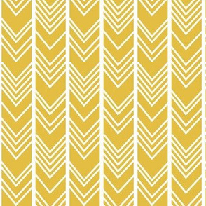 Mustard Chevron - herringbone