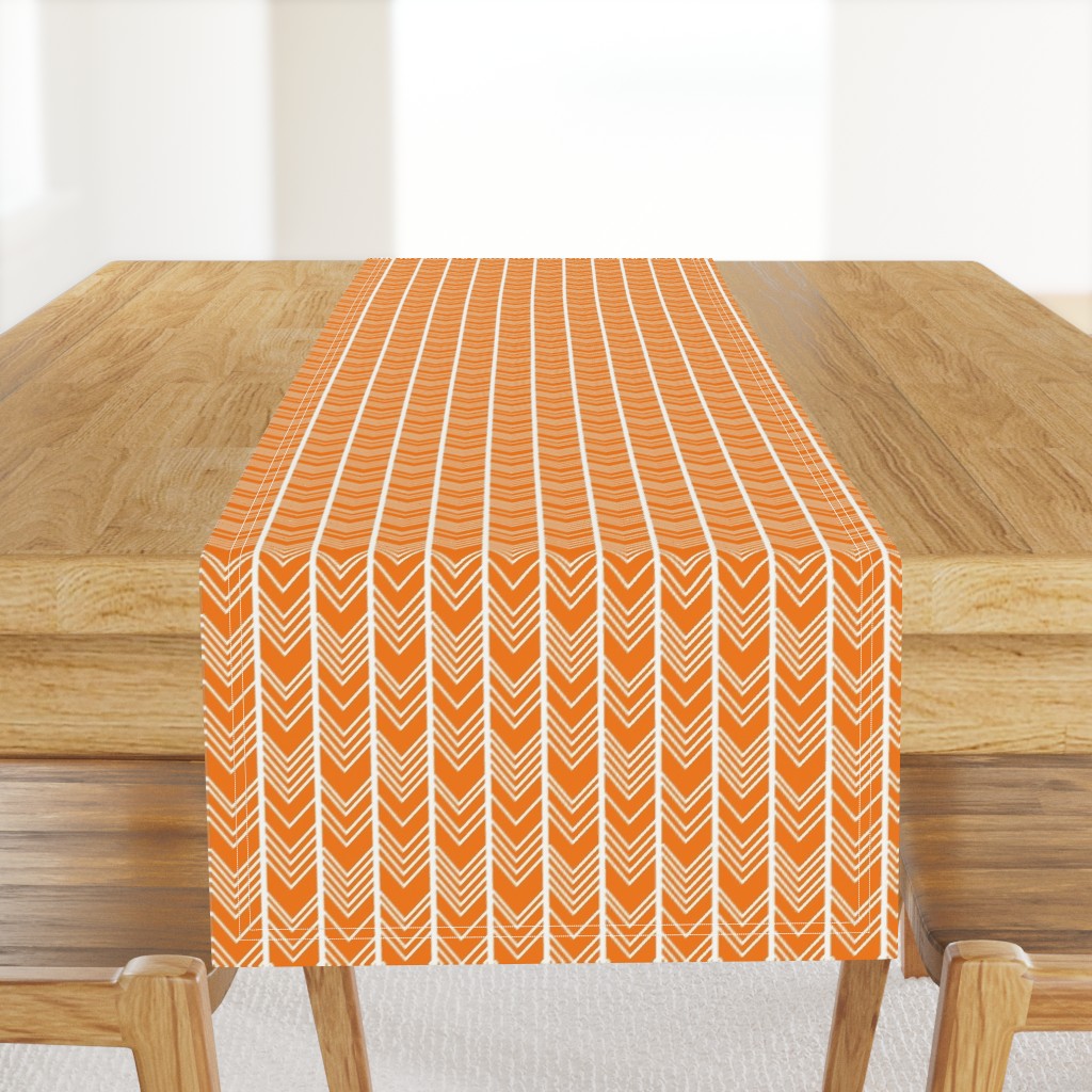 Orange Chevron - herringbone