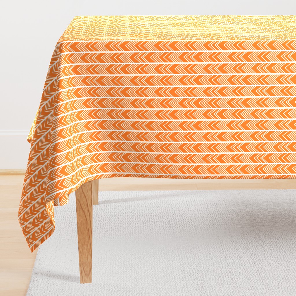 Orange Chevron - herringbone