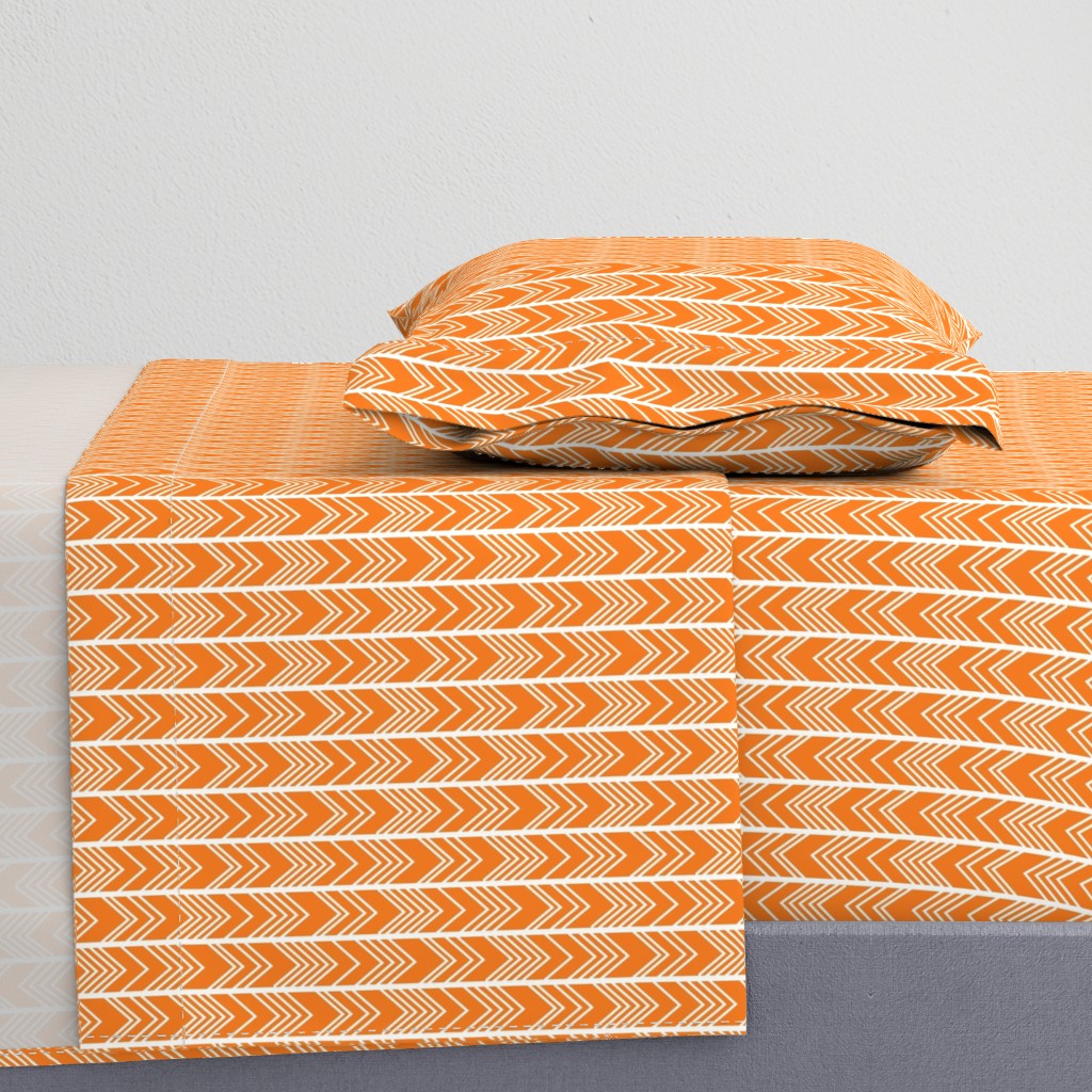 Orange Chevron - herringbone