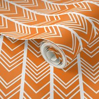 Orange Chevron - herringbone