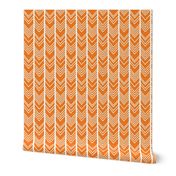 Orange Chevron - herringbone