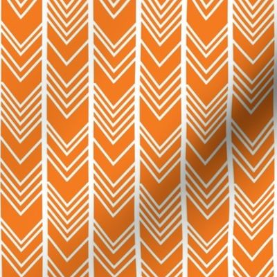 Orange Chevron - herringbone