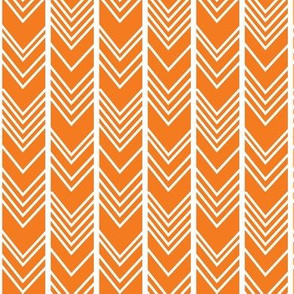 Orange Chevron - herringbone