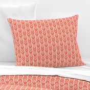 Coral Chevron - coral herringbone