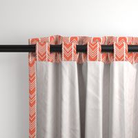 Coral Chevron - coral herringbone