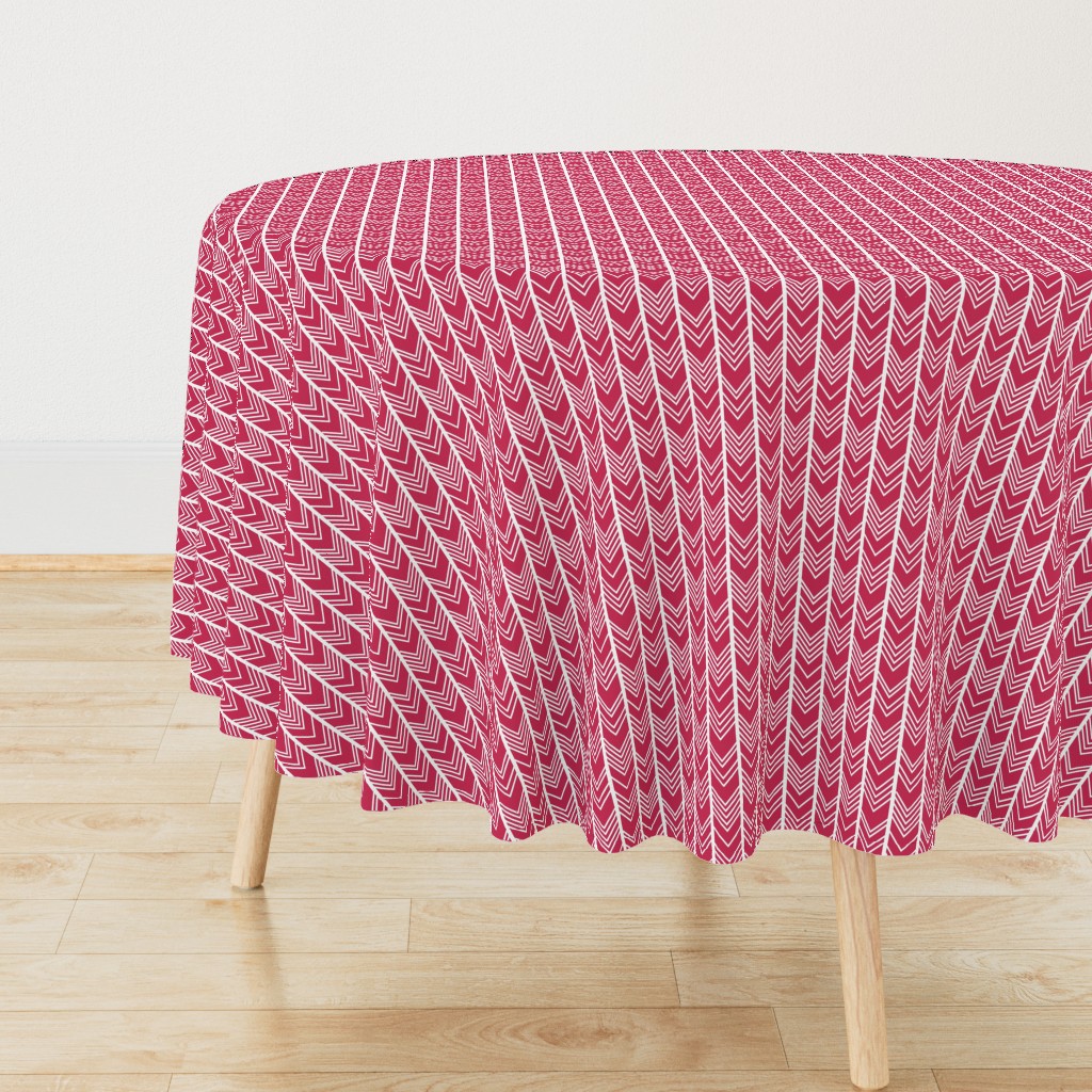 Magenta Chevron - herringbone