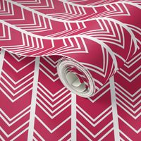 Magenta Chevron - herringbone