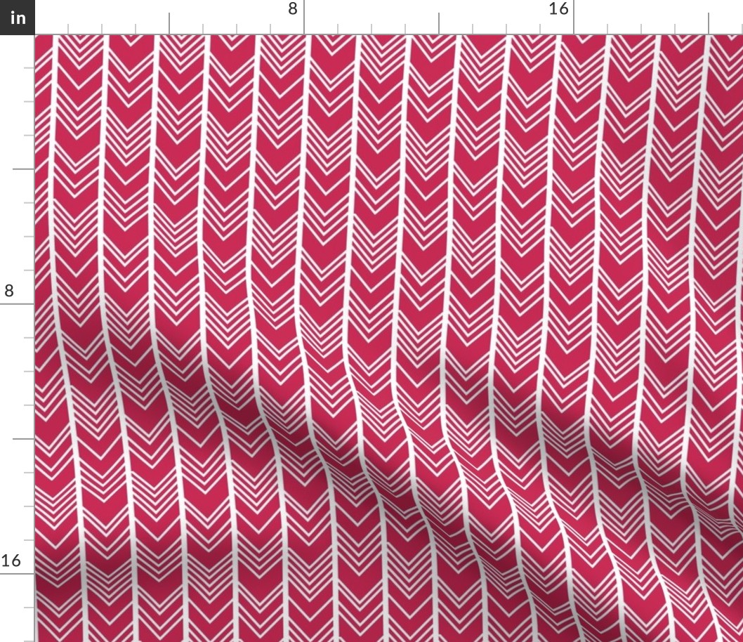 Magenta Chevron - herringbone