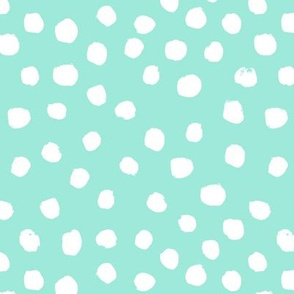 mint dots painted dots painterly baby kids girls sweet mint nursery baby 
