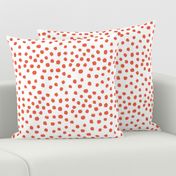 dots painted dots coral baby orange nursery girls painterly abstract dots