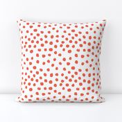 dots painted dots coral baby orange nursery girls painterly abstract dots