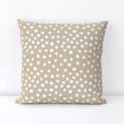 dots painted dots painterly painted khaki neutral almond brown dots abstract neutral nursery baby kids
