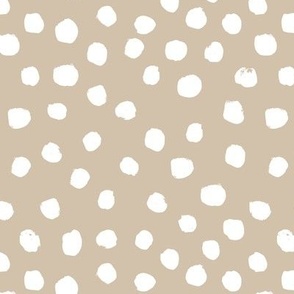 dots painted dots painterly painted khaki neutral almond brown dots abstract neutral nursery baby kids