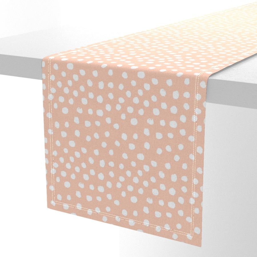 pale peach dots peach dots blush dots dot spot nursery baby kids 