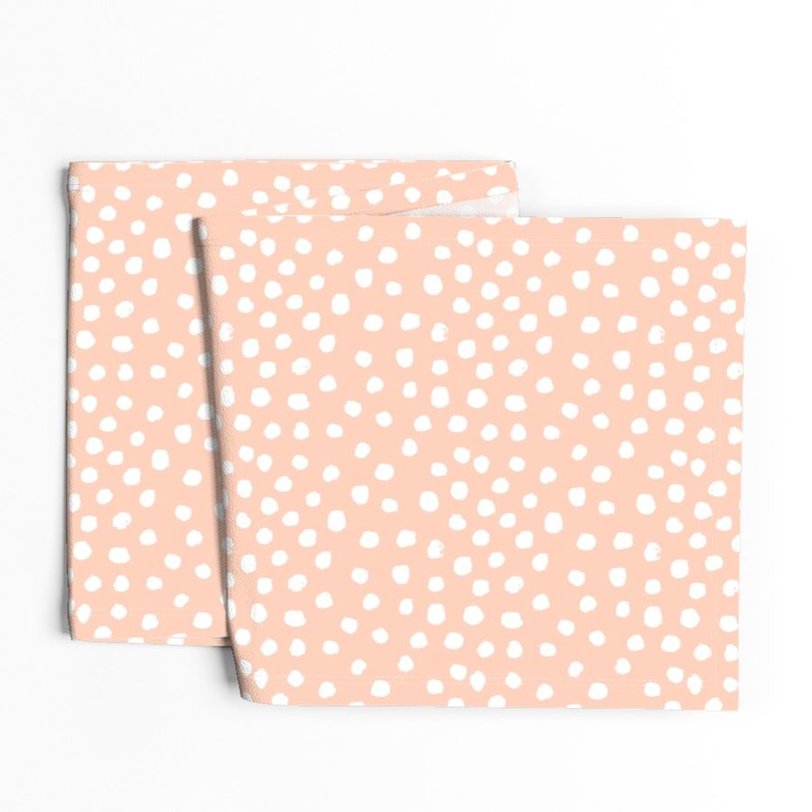 pale peach dots peach dots blush dots dot spot nursery baby kids 