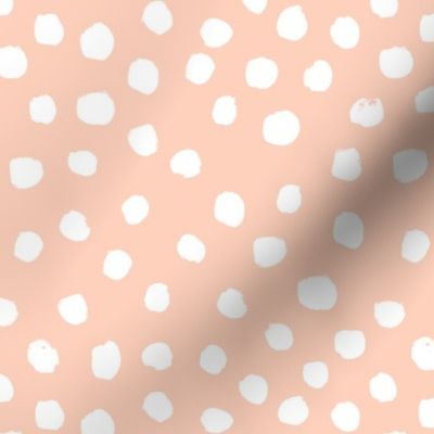 pale peach dots peach dots blush dots dot spot nursery baby kids 