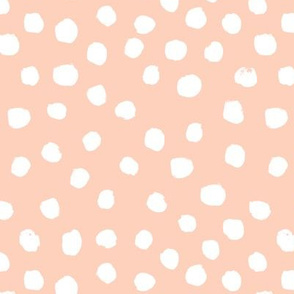 pale peach dots peach dots blush dots dot spot nursery baby kids 