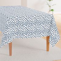 navy dots fabric painted dot spots painterly abstract nursery baby navy blue