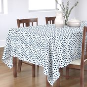 navy dots fabric painted dot spots painterly abstract nursery baby navy blue