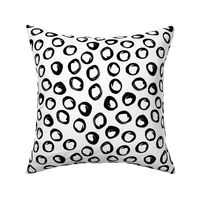 painted circles black and white scandi nordic modern painted painterly 