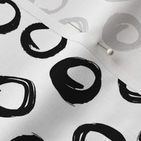 painted circles black and white scandi nordic modern painted painterly 