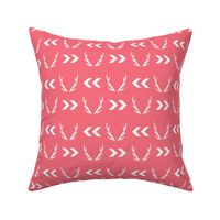 antler baby coral cute chevron coral blush girls antlers 