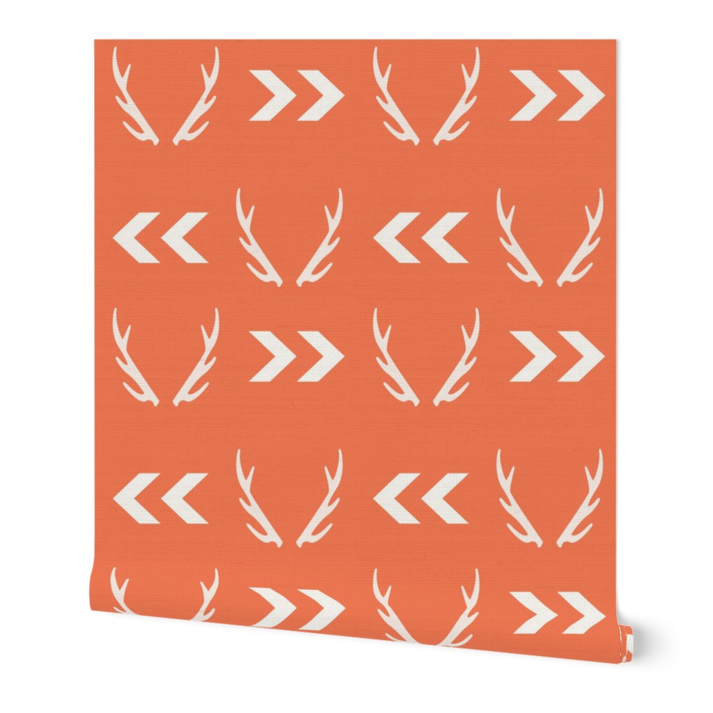 antler antlers orange chevron kids antlers buck 