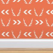antler antlers orange chevron kids antlers buck 
