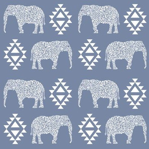 elephant nursery grey blue aztec geo geometric sweet baby girl 