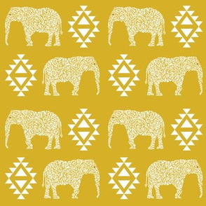 elephant geo geometric baby nursery mustard yellow gender neutral elephant nursery