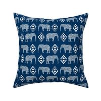 elephant nursery navy blue aztec geo geometric sweet baby girl 