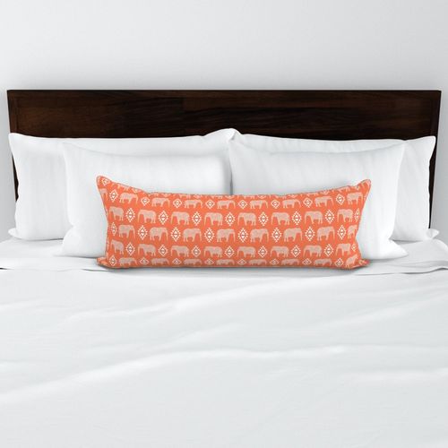 elephant nursery orange aztec geo geometric sweet baby girl 