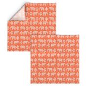 elephant nursery orange aztec geo geometric sweet baby girl 