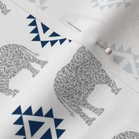 elephant nursery navy blue and grey aztec geo geometric sweet baby girl 