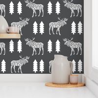 moose charcoal kids camper camping moose trees charcoal nursery boys