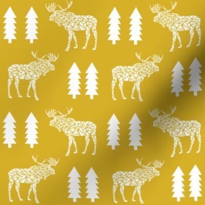 moose mustard yellow trees kids baby forest baby nursery sweet kids