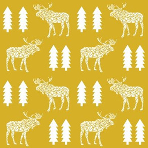 moose mustard yellow trees kids baby forest baby nursery sweet kids