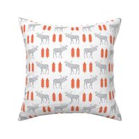 moose grey and orange trees forest baby kids moose geo geometric forest kids baby 