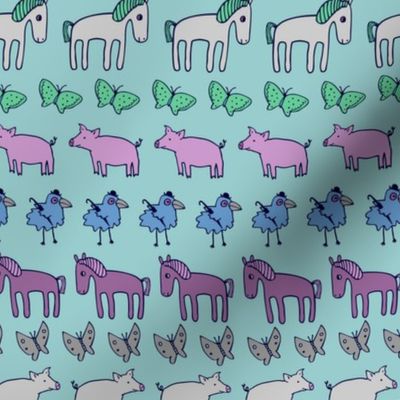 Striped Pigs & Ponies - Winter baby design