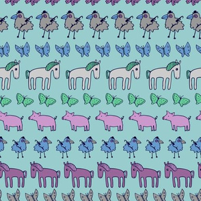 Striped Pigs & Ponies - Winter baby design