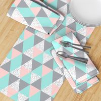 triangle cheater blanket baby quilt kids baby pink mint grey baby nursery sweet minky blanket crib sheet babies