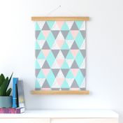 triangle cheater blanket baby quilt kids baby pink mint grey baby nursery sweet minky blanket crib sheet babies