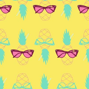 Sunnies and Pineapples-Yellow