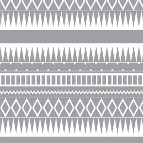 Grey Aztec Pattern Fabric