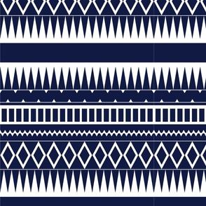 Navy Aztec Pattern Fabric
