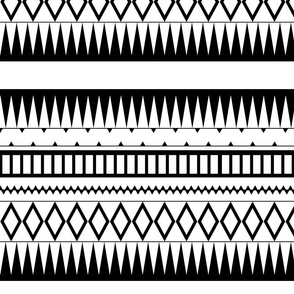 Black Aztec Pattern Fabric1